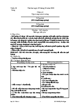 Giáo án các môn Lớp 3 - Tuần 11 - Năm học 2021-2022 - Bùi Thị Bảo Ngọc