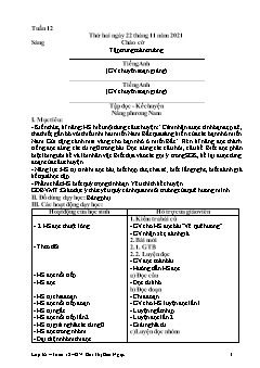 Giáo án các môn Lớp 3 - Tuần 12 - Năm học 2021-2022 - Bùi Thị Bảo Ngọc