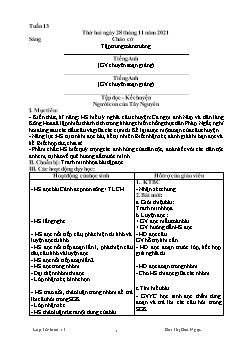 Giáo án các môn Lớp 3 - Tuần 13 - Năm học 2021-2022 - Bùi Thị Bảo Ngọc