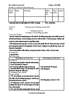 Giáo án các môn Lớp 3 - Tuần 13 - Năm học 2022-2023
