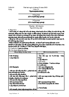 Giáo án các môn Lớp 3 - Tuần 14 - Năm học 2021-2022 - Bùi Thị Bảo Ngọc