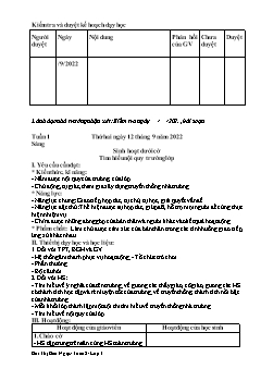 Giáo án các môn Lớp 3 - Tuần 2 - Năm học 2022-2023