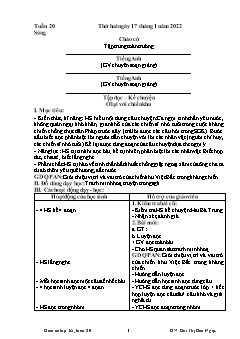 Giáo án các môn Lớp 3 - Tuần 20 - Năm học 2021-2022 - Bùi Thị Bảo Ngọc