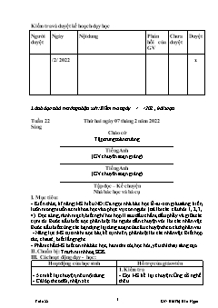 Giáo án các môn Lớp 3 - Tuần 22 - Năm học 2021-2022 - Bùi Thị Bảo Ngọc
