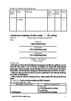 Giáo án các môn Lớp 3 - Tuần 23 - Năm học 2021-2022 - Bùi Thị Bảo Ngọc