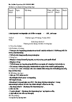 Giáo án các môn Lớp 3 - Tuần 3 - Năm học 2022-2023