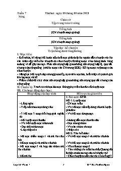 Giáo án các môn Lớp 3 - Tuần 7 - Năm học 2021-2022 - Bùi Thị Bảo Ngọc