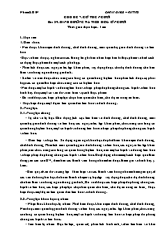 Giáo án Khoa học tự nhiên 8 - Chủ đề 7: Cơ thể người - Bài 29: Dinh dưỡng và tiêu hóa ở người