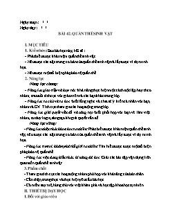 Giáo án Khoa học tự nhiên 8 (Kết nối tri thức) - Bài 42: Quần thể sinh vật