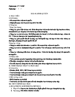 Giáo án Khoa học tự nhiên 8 (Kết nối tri thức) - Bài 45: Sinh quyển - Năm học 2023-2024