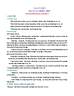 Giáo án Khoa học tự nhiên 8 (Kết nối tri thức) - Chủ đề 5: Điện - Bài 20: Sự nhiễm điện