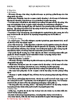 Giáo án Khoa học tự nhiên Lớp 8 (Kết nối tri thức) - Bài 31: Hệ vận động ở người