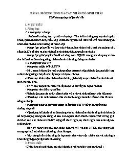 Giáo án Khoa học tự nhiên Lớp 8 (Kết nối tri thức) - Bài 41: Môi trường và các nhân tố sinh thái