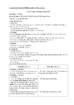 Giáo án Mầm non Khối Lá - Tuần 1-3 - Năm học 2023-2024