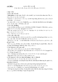 Giáo án Mầm non Khối Mầm - Chủ đề 6: Ngày Tết vui vẻ - Năm học 2024-2025