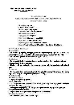 Giáo án Mầm non Lớp Chồi - Chủ đề: Nghề nghiệp - Đề tài: Tìm hiểu về nghề y - Năm học 2023-2024 - Hoàng Thị Chanh
