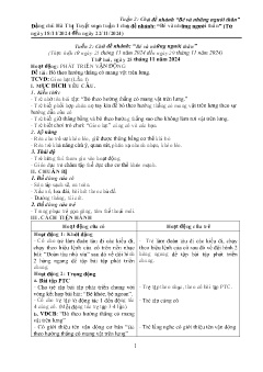 Giáo án Mầm non Lớp Chồi - Tuần 2, Chủ đề nhánh Bé và những người thân - Năm học 2024-2025 - Hà Thị Tuyết