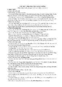 Giáo án Mầm non Lớp Lá - Chủ đề 7: Phương tiện giao thông - Năm học 2024-2025