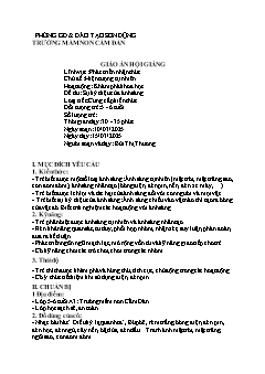 Giáo án Mầm non Lớp Lá - Chủ đề: Hiện tượng tự nhiên - Đề tài: Sự kì diệu của ánh sáng - Năm học 2024-2025 - Bùi Thị Thương