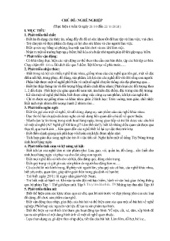 Giáo án Mầm non Lớp Lá - Chủ đề: Nghề nghiệp - Năm học 2023-2024