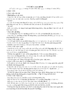 Kế hoạch bài dạy Mầm non Lớp Chồi - Chủ đề 3: Gia đình - Năm học 2024-2025