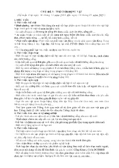 Kế hoạch bài dạy Mầm non Lớp Mầm - Chủ đề 5: Thế giới động vật - Năm học 2024-2025