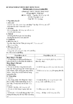 Kế hoạch bài dạy Mầm non Lớp Mầm - Tuần 2, Chủ đề nhánh: Con vật sống trong gia đình - Năm học 2024-2025