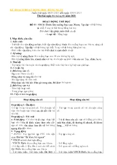 Kế hoạch bài dạy Mầm non Lớp Mầm - Tuần 4, Chủ đề nhánh: Côn trùng và chim - Năm học 2024-2025