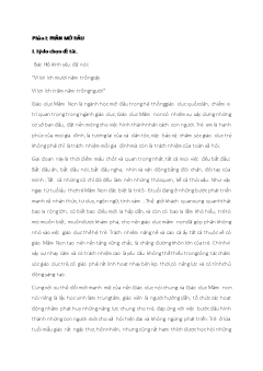 Một số biện pháp giáo dục giúp trẻ 5-6 tuổi học tốt hoạt động khám phá khoa học