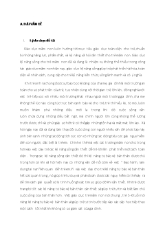 Một số biện pháp giáo dục kỹ năng tự bảo vệ bản thân cho trẻ mẫu giáo 5-6 tuổi