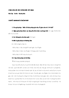 Một số biện pháp giáo dục lễ giáo cho trẻ 3-4 tuổi
