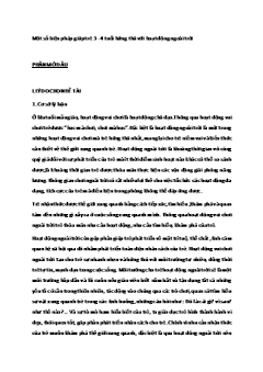 Một số biện pháp giúp trẻ 3-4 tuổi hứng thú với hoạt động ngoài trời