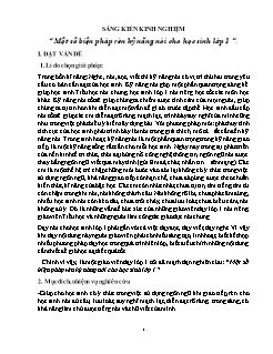 Một số biện pháp rèn kỹ năng nói cho học sinh lớp 1