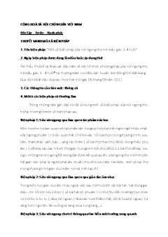 Một số biện pháp sửa nói ngọng cho trẻ mẫu giáo 3-4 tuổi