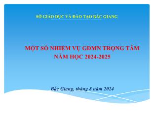 Một số nhiệm vụ giáo dục mầm non trọng tâm - Năm học 2024-2025