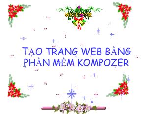 Tài liệu Tạo trang Web bằng phần mềm Kompozer