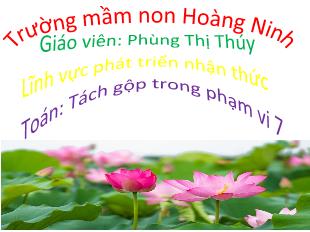 Bài giảng Mầm non Lớp Lá - Bài: Tách gộp trong phạm vi 7 - Phùng Thị Thúy