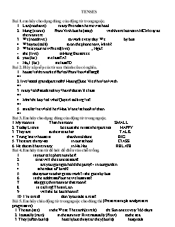 Bài tập ôn tập bồi dưỡng HSG Tiếng Anh 7