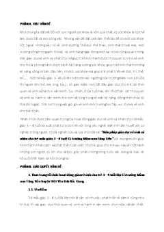 Biện pháp giáo dục vệ sinh cá nhân cho trẻ mẫu giáo 3–4 tuổi C5 trường Mầm non Tăng Tiến