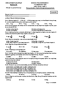 Đề kiểm tra cuối học kì I Vật lí 9 - Mã đề 293 - Năm học 2023-2024 - Sở GD&ĐT Bắc Giang (Có đáp án)
