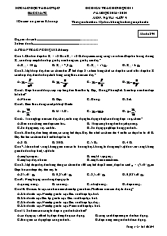 Đề kiểm tra cuối học kì I Vật lí 9 - Mã đề 294 - Năm học 2023-2024 - Sở GD&ĐT Bắc Giang (Có đáp án)