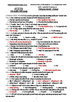 Đề kiểm tra giữa học kì I Lịch sử và Địa lí 6 - Mã đề 601 - Năm học 2023-2024 - PGD Lục Nam (Có đáp án)