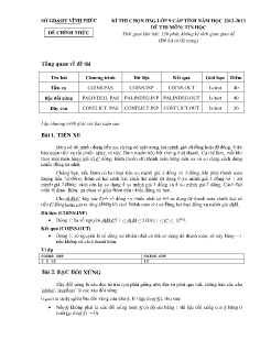 Đề thi HSG Tin học 9 - Năm học 2012-2013 - Sở GD&ĐT Vĩnh Phúc