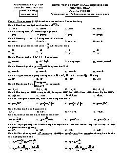 Đề thi thử vào lớp 10 Toán - Mã đề 901 - Năm học 2022-2023 - Trường THCS Vân Hà (Có đáp án)