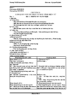 Giáo án cả năm Tin học 6 - Năm học 2014-2015 - Nguyễn Thị Bình