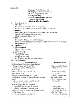 Giáo án Mầm non Lớp Chồi - Chủ đề: Bản thân - Đề tài: Truyện Chú vịt xám - Tống Thị Thu Hiền