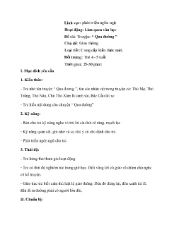 Giáo án Mầm non Lớp Chồi - Chủ đề: Giao thông - Đề tài: Truyện Qua đường