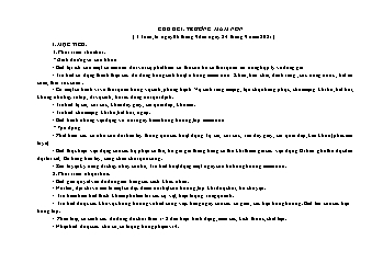 Giáo án Mầm non Lớp Chồi - Chủ đề I: Trường Mầm non - Năm học 2021-2022