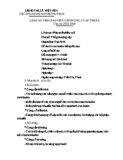 Giáo án Mầm non Lớp Chồi - Chủ đề: Thế giới động vật - Đề tài: In con bướm bằng vân tay - Trần Thị Thủy