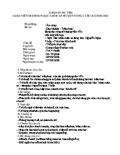 Giáo án Mầm non Lớp Chồi - Chủ đề: Thế giới thực vật - Năm học 2021-2022